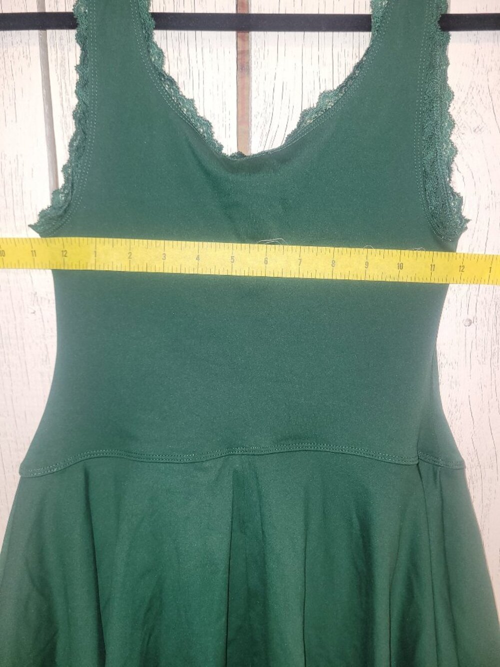 Wild Fable Green Lace Trim Mini Skater Dress XS